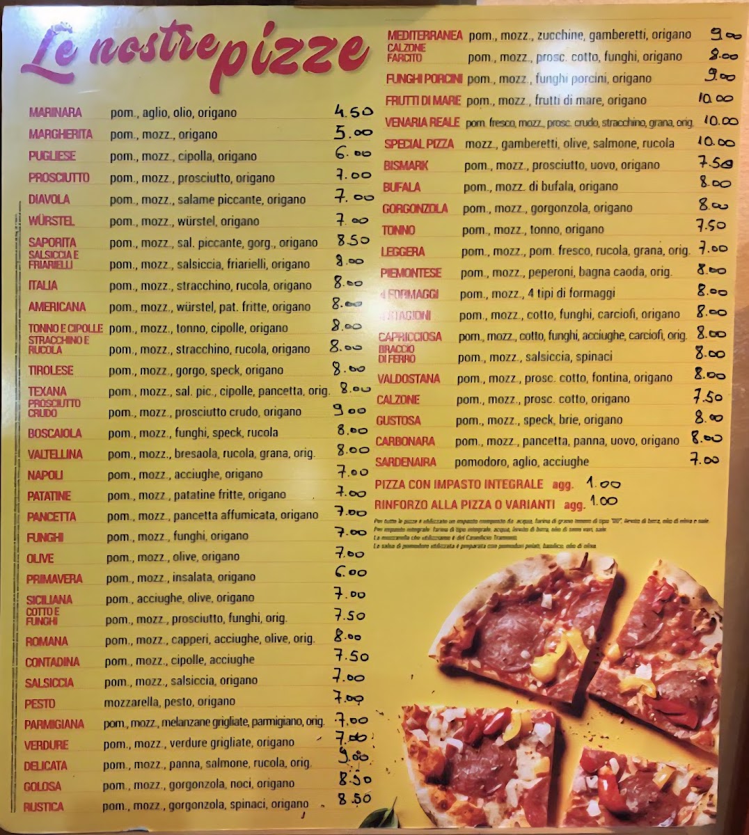 Menu La Venaria Reale-1