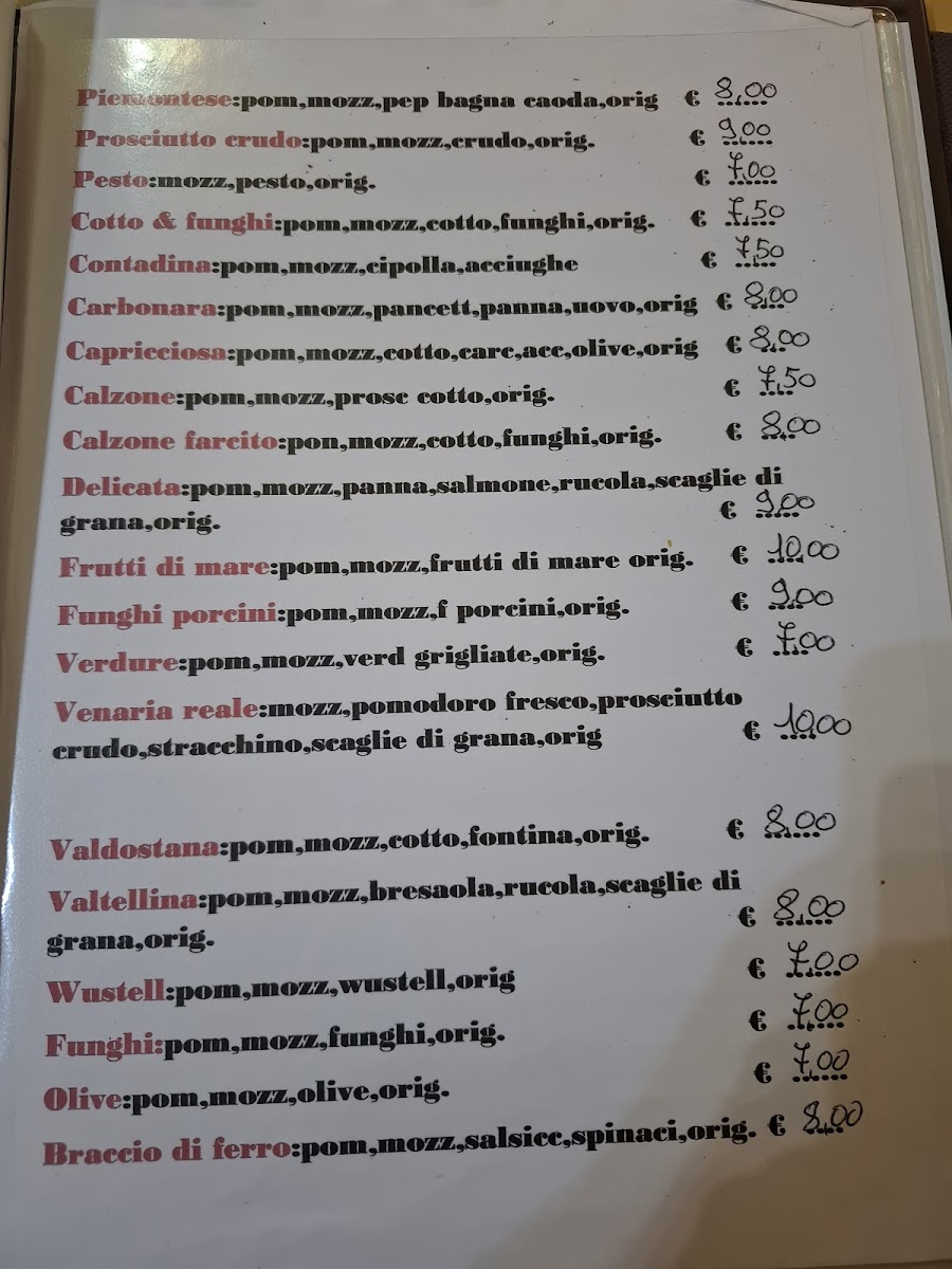 Menu La Venaria Reale-5