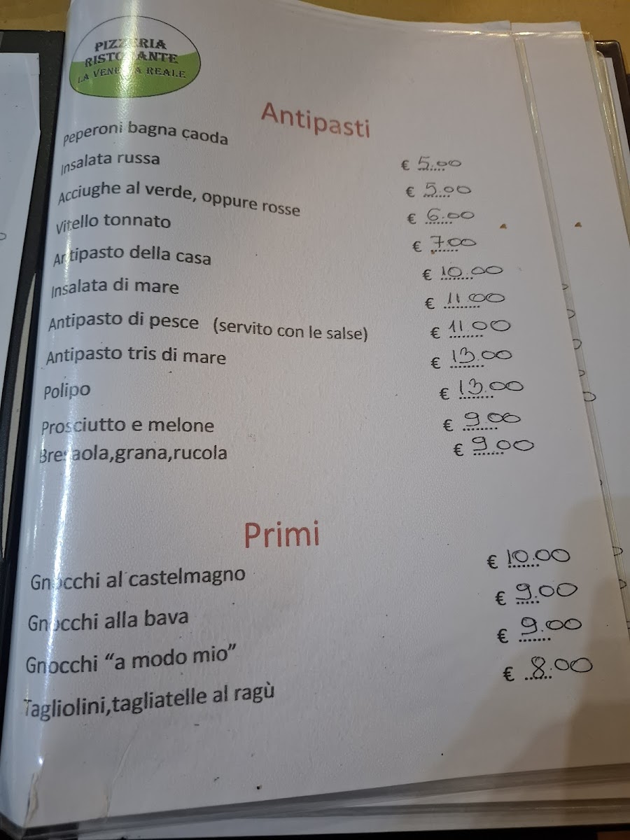 Menu La Venaria Reale-7